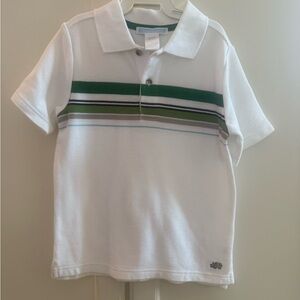 Janie and Jack Green and White Polo Shirt (New with Tags) - Size 3